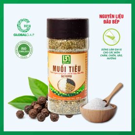 Muối Tiêu Bầu Mây Hũ 100g – Từ Hồ Tiêu Vùng Trồng Đạt chuẩn quốc tế GLOBALG.A.P.