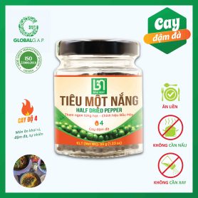 Tiêu Một Nắng Bầu Mây - Tiêu Ăn Liền - Cấp Độ Cay 4/6  – Hũ 50g - Hồ Tiêu Vùng Trồng Đạt chuẩn quốc tế GLOBALG.A.P.